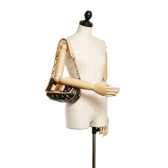 Louis Vuitton Monogram Multicolor Patti Chain Shoulder Bag Noir Black - Picture 6 of 11